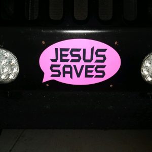 JESUS SAVES Small Car Magnet