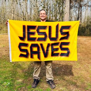 JESUS SAVES Flag
