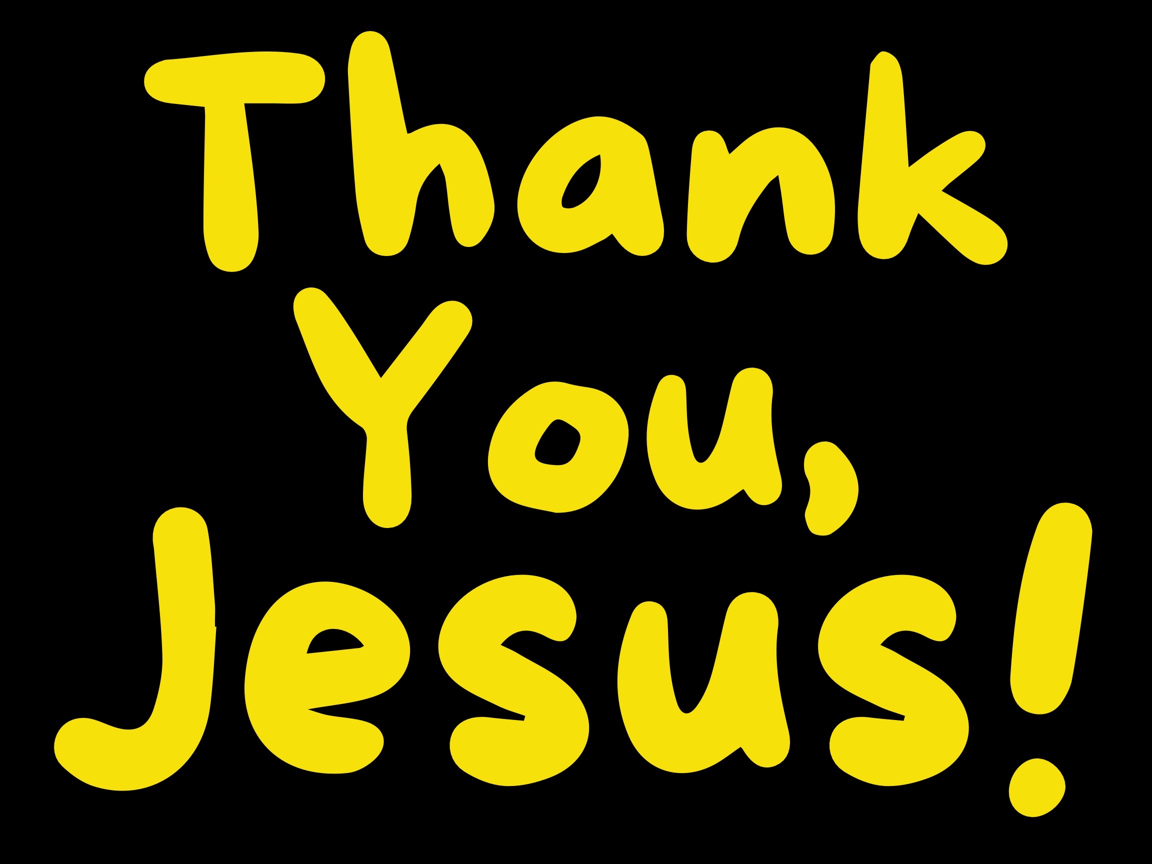 Thank You, Jesus! Sign - front