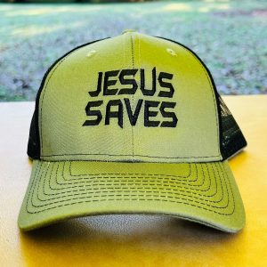 JESUS SAVES Army Green Hat