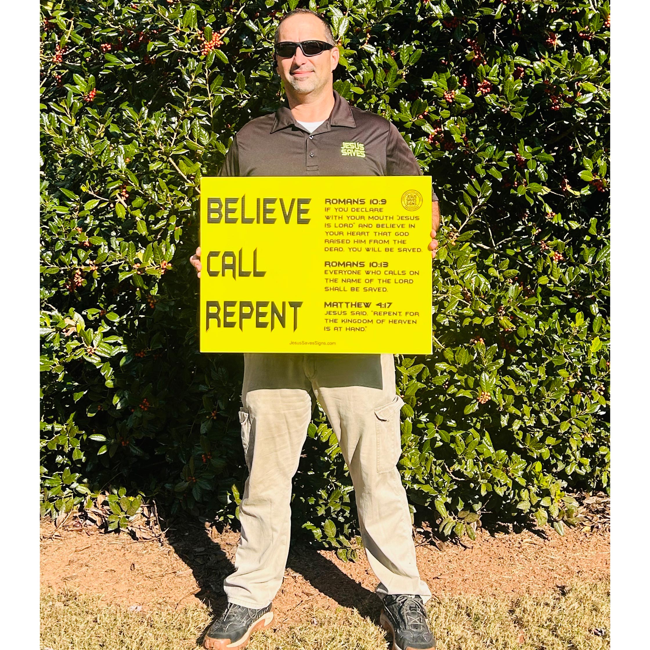 Yeshua Saves Pole Sign
