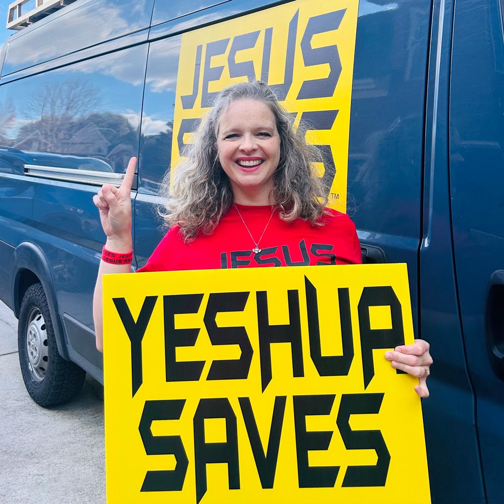 Yeshua Saves Pole Sign
