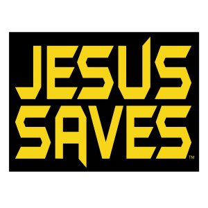 Superhero JESUS SAVES Sticker
