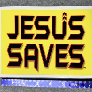 JESUS SAVES Yellow Sticker